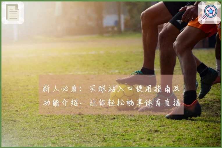 新人必看：买球站入口使用指南及功能介绍，让你轻松畅享体育直播体验